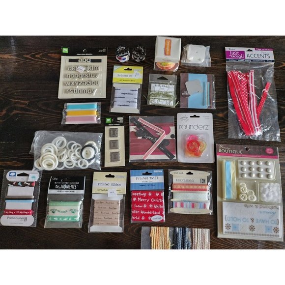 LOT - Journal Scrapbook Embellishments Ribbon & Accessories Retired New #26 - Picture 1 of 16